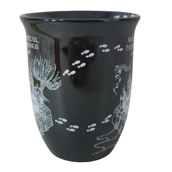 Harry Potter Hogwarts Marauder's Map Mug Black 16oz Footprints Proud To Present - Picture 4 of 11
